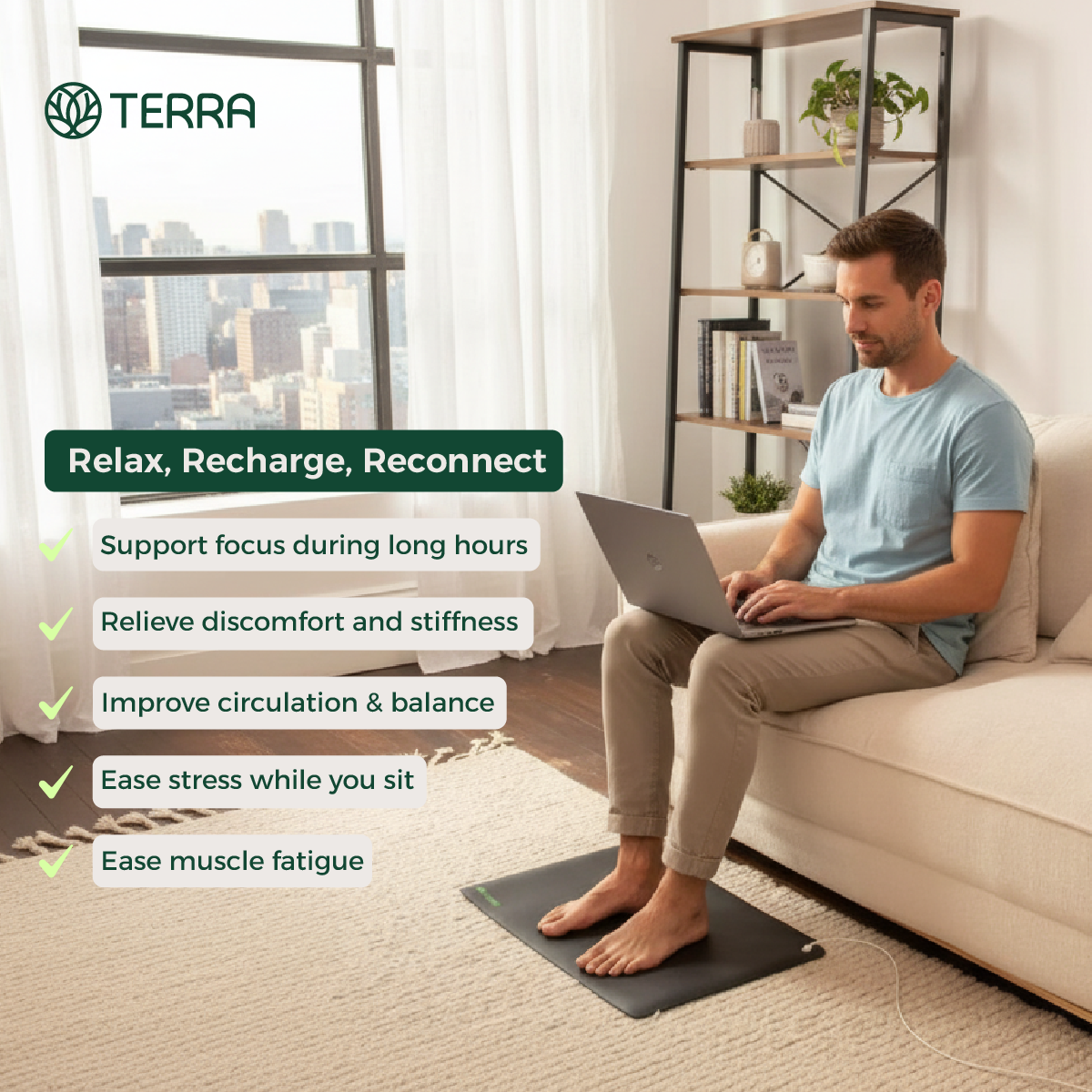 TERRA Premium Grounding Mat™ – Natural Sleep, Real Recovery.