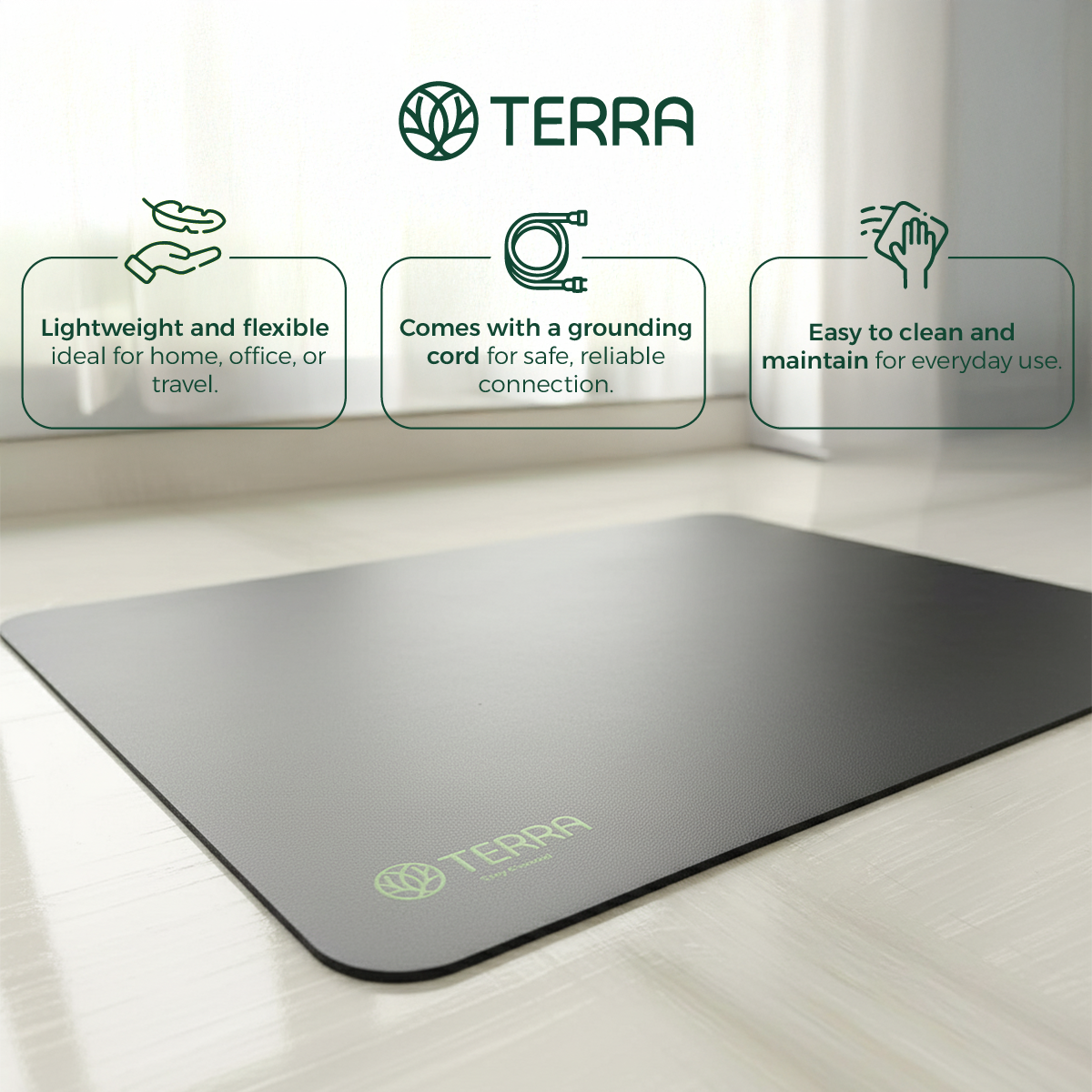 TERRA Premium Grounding Mat™ – Natural Sleep, Real Recovery.